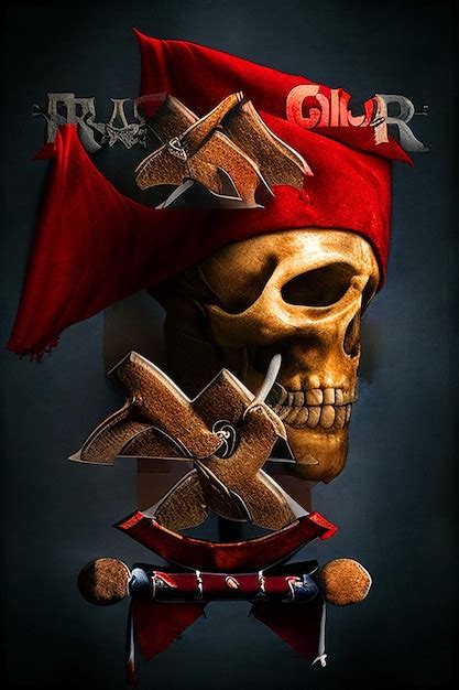 Premium Ai Image Incorporated Into A Skull And Crossbones Pirate Flag Embodying The Spirit Of