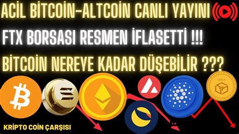 ACİL BİTCOİN CANLI YAYINI FTX BORSASI RESMEN İFLAS ETTİ CZ DEN