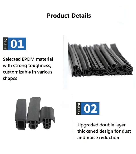 Customized Size Epdm Rubber Seal Strips Rubber Sealing Gasket For Boat