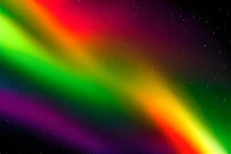 Premium AI Image | A rainbow is shown in the night sky.