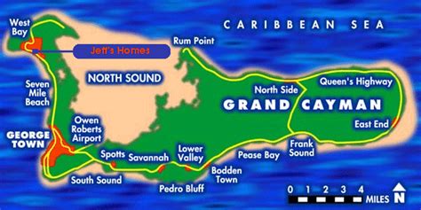 Grand Cayman Beaches Map