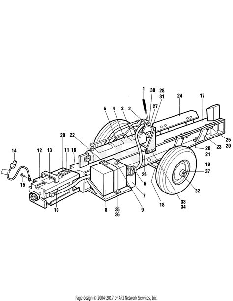 Troy Bilt Pto Log Splitter Oem Parts Diagram