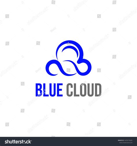 Template Blue Cloud Logo Design Vector Stock Vector Royalty Free