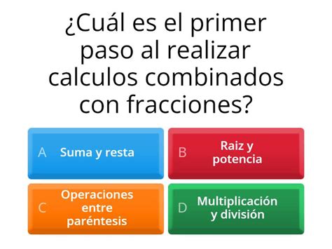 Calculos Combinados Cuestionario