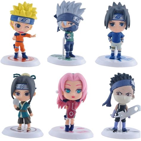 Naruto Coleção Kit 6 Pçs Bonecos Colecionáveis Action Figure Frete Grátis