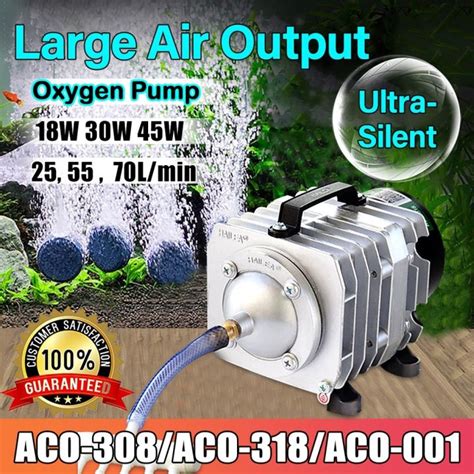 18W 30W 45W 220V Aquarium Air Pump 6 Outlets Electromagnetic Air