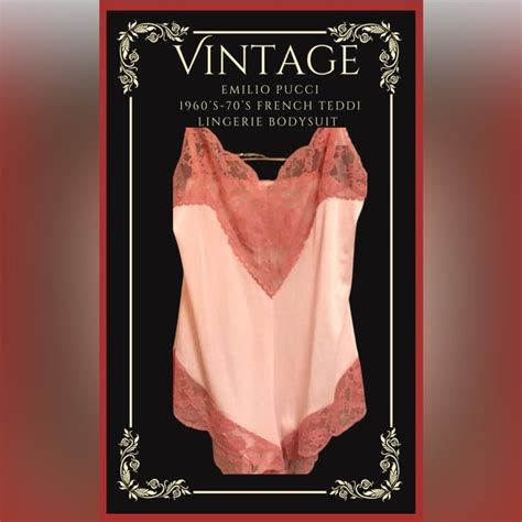 Emilio Pucci Intimates Sleepwear Vintage Emilio Pucci Teddi Lingerie One Piece Pucci Pink