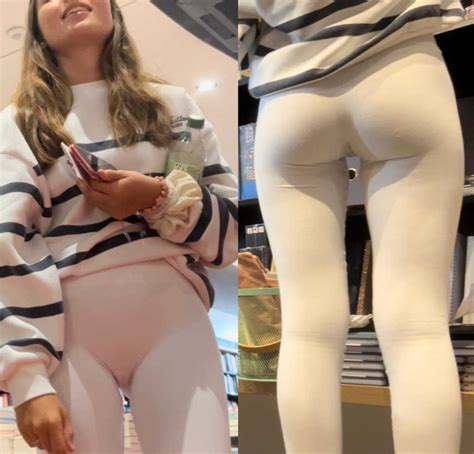 Blonde Teen In Black Leggings Cameltoe Sexy Candid Girls