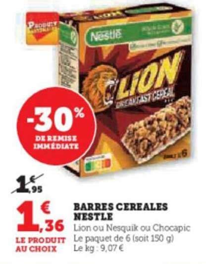 Promo Barres C R Ales Nestl Chez Hyper U Icatalogue Fr