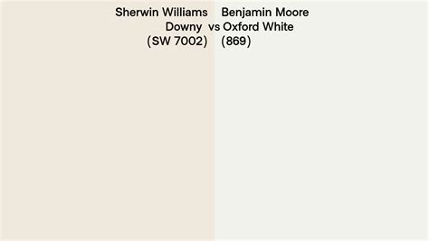 Sherwin Williams Downy Sw 7002 Vs Benjamin Moore Oxford White 869 Side By Side Comparison