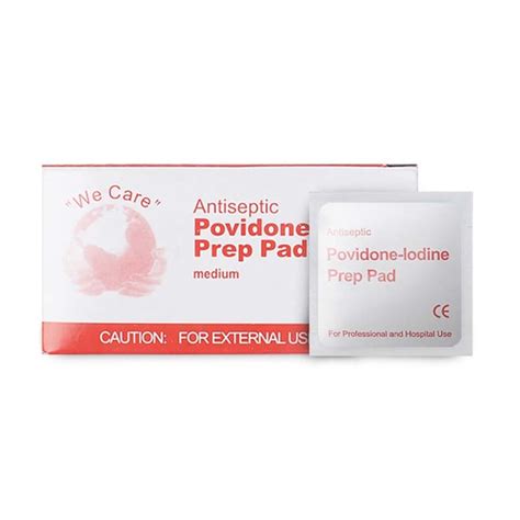 Medical Antiseptic Disposable Povidone Iodine Iodine Cotton Prep Pad