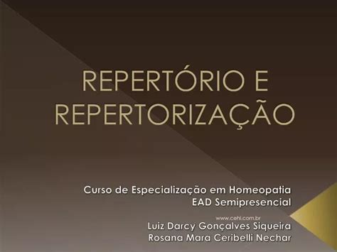 PPT REPERTÓRIO E REPERTORIZAÇÃO PowerPoint Presentation free