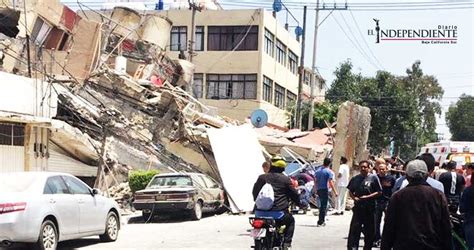 Derrumbes en edificios y vialidades deja el sismo 7 1 grados en México