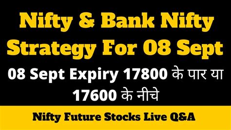 Nifty And Bank Nifty Live Trading For Sept Weekly Expiry