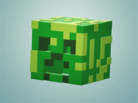 Free 3D file creeper head 🪖・3D print design to download・Cults