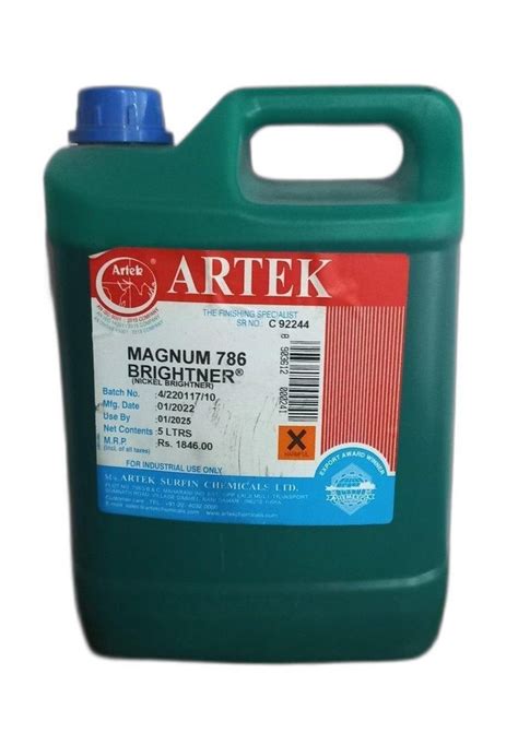 Artex Magnum Nickel Brightner Chemical Packaging Type Can