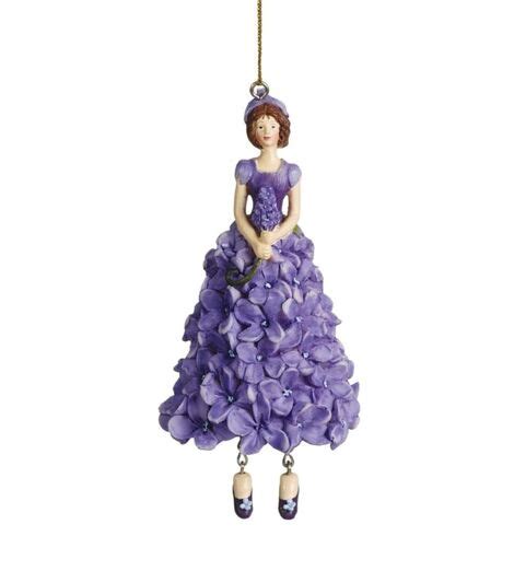 Figurina Cu Agatatoare Flower Girl Liliac Lila Deshis 12 Cm