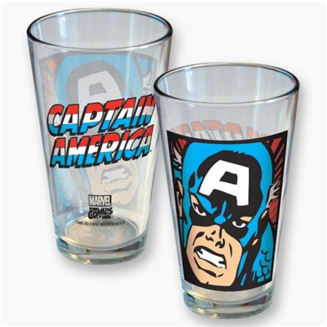 Marvel Close Up Pint Glass Four Pack