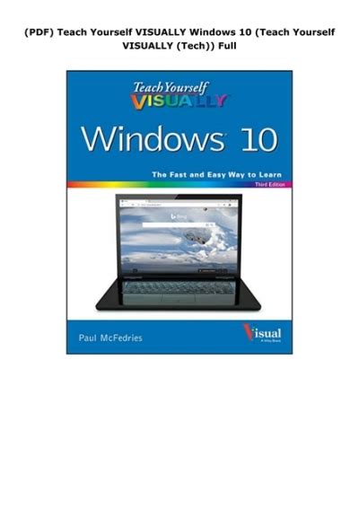 Teach Yourself VISUALLY Windows 10 Teach Yourself VISUALLY Tech