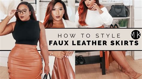 How To Style Faux Leather Skirts Youtube