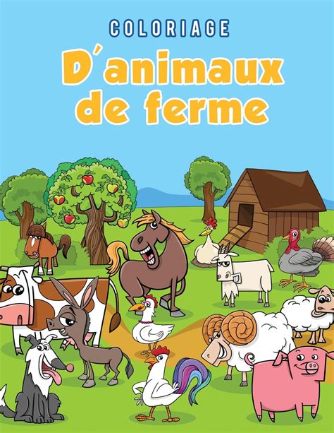 Coloriage D Animaux De Ferme Paperback Walmart Walmart