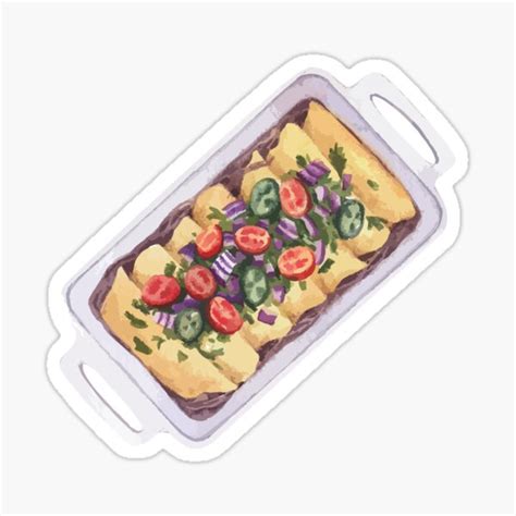 Mexican Beef Enchiladas Sticker For Sale By Niftytrinket Redbubble