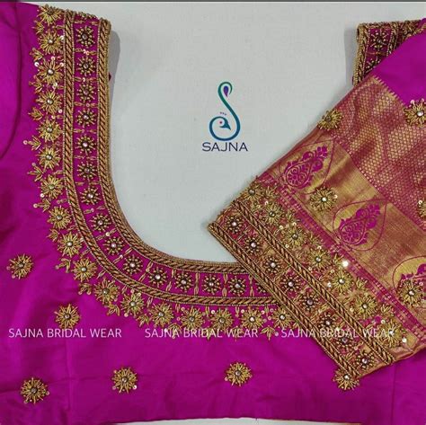 Aari Work Blouse Designs For Pattu Sarees Check Out For More Designs