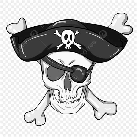 Retro De Pirata PNG O Crânio Caveira De Pirata Retro Imagem PNG e