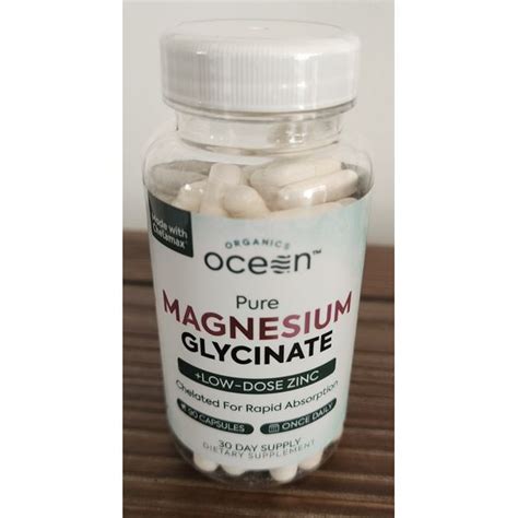 Organics Ocean Pure Magnesium Glycinate Low Dose Zinc Chelated 90 Caps ...