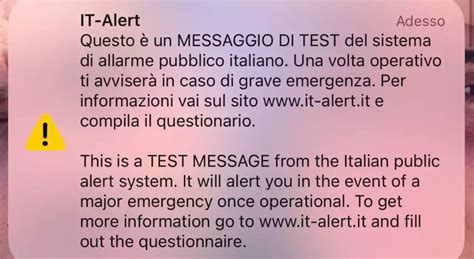 It Alert Notifica Oggi Su Tutti I Cellulari In Campania Cos E A