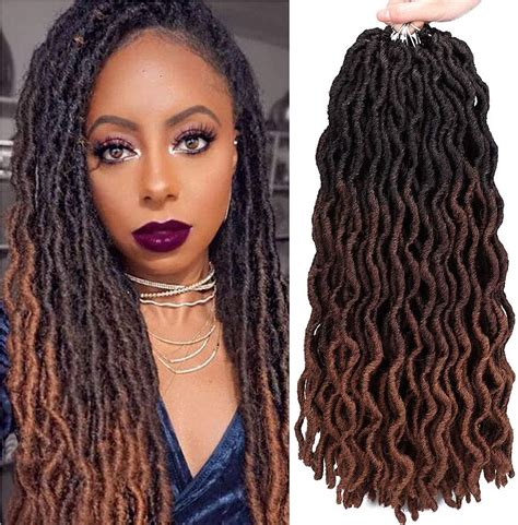 WIGENIUS Faux Locs Ondulés 6 Packs 18 Pouces Ombre Gypsy Locs Crochet