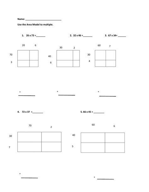 Partial Product Multiplication Worksheets Printable Worksheets