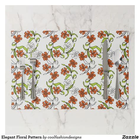 Elegant Floral Pattern Paper Placemat Pattern Paper Placemats Paper