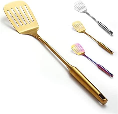 Evanda Stainless Steel Spatulas Silver Slotted Turner Kitchen