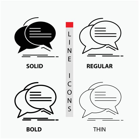 Bubble Chat Communication Speech Talk Icon In Thin Regular Bold
