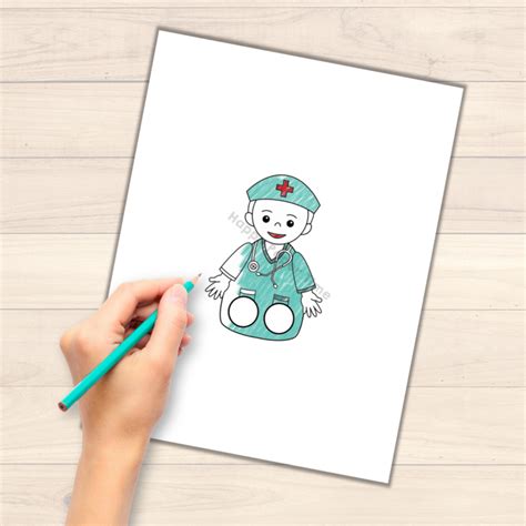 Nurse Finger Puppet Printable Worker Career Coloring Paper Craft