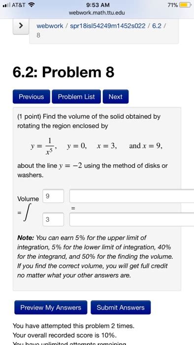 Solved L At T Am Webwork Math Ttu Edu Webwork Chegg