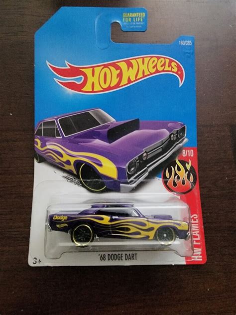 Hot Wheels Dodge Dart Purple Hw Flames Birthday Gift Rare Miniature Model Car Retro