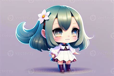 Anime Chibi Style Girl Character Generative Ai 25518308 Stock Photo At