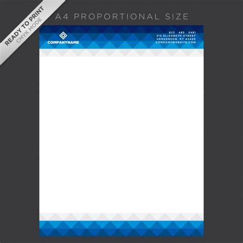 Free Vector | Blue letterhead design