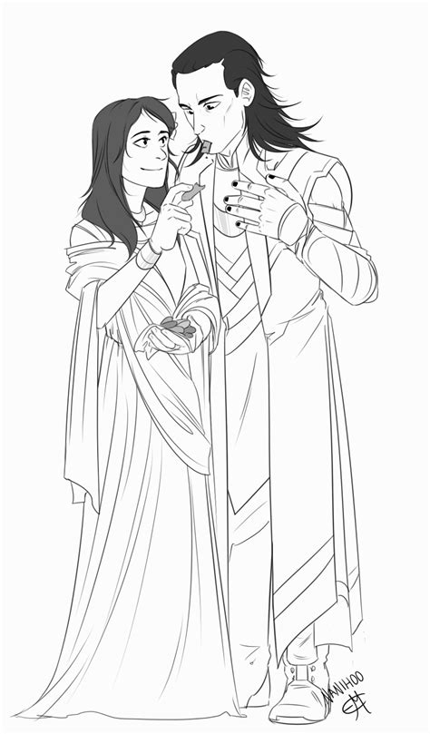 Commission For Gabrielsangel 3 By Nanihoo On Deviantart Loki And Sigyn Loki Fanart Loki Art