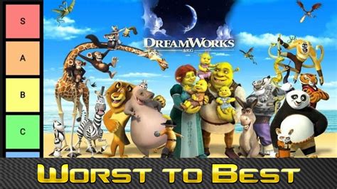 Worst To Best DreamWorks Animated Films Tier List YouTube