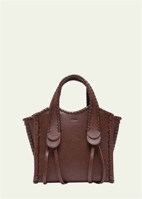 Chlo Mony Whipstitch Small Leather Tote Bag Shopstyle