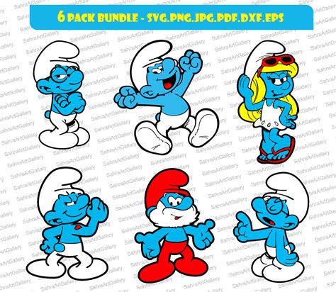 Smurfs Svg Bundle Smurfs Birthday Smurfs Font Smurfs Png Smurfs My XXX Hot Girl