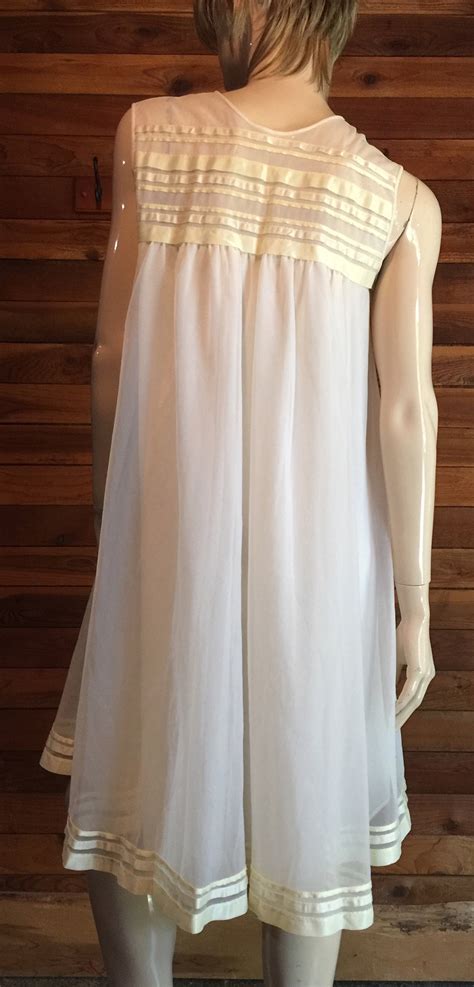 Vintage Lingerie S HENSON KICKERNICK Ivory Chiffon Size Etsy