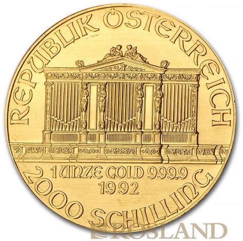 1 Unze Goldmünze Wiener Philharmoniker 1992