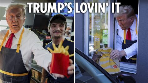 Donald Trump Works At Mcdonald’s As He Dons Apron And Makes French Fries On Maga Campaign Trail