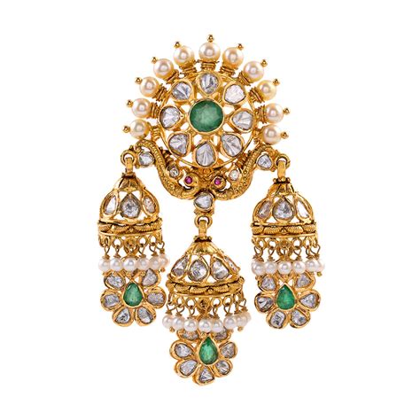 Patchipolki Pendant Musaddilal Jewellers