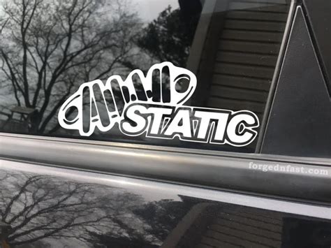 Static Car Decal Bumper Sticker Truck Decal Funny Car Decal Forged N Fast