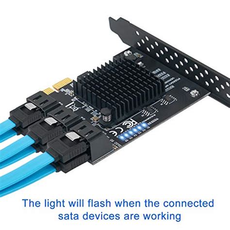 QNINE PCIe SATA Card 6 Port With 6 SATA Cables And A SATA Power